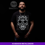 Calavera Metalizada Plata Unisex